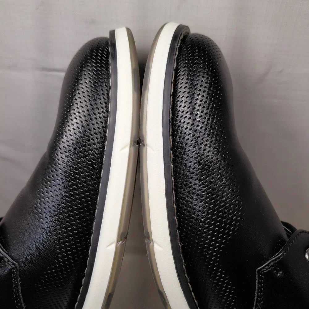 Bruno Marc SBOX2336M Mens Black Perforated Oxford Dress Shoes Size 10 US 43.5 EU